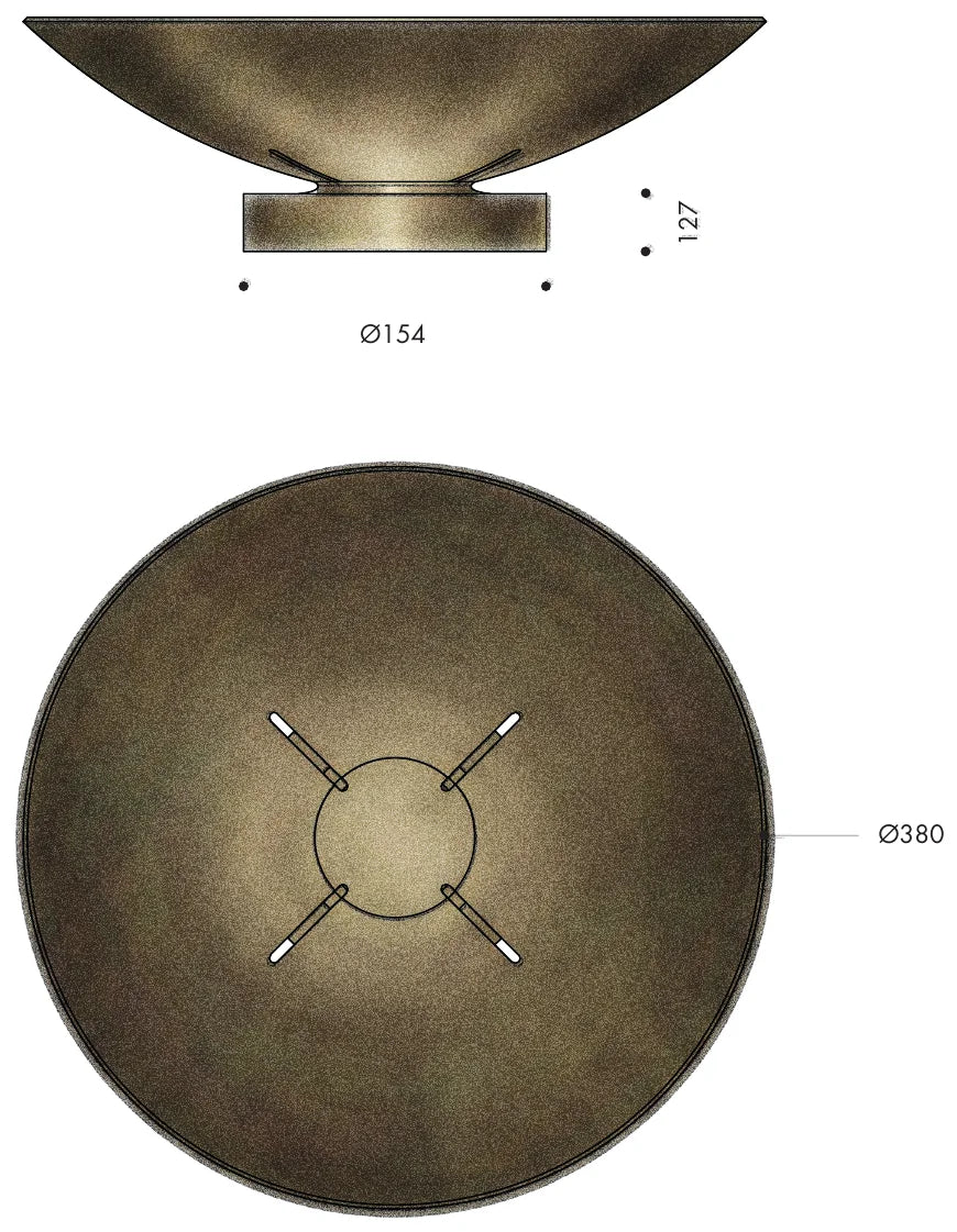disegno tecnico di braciere