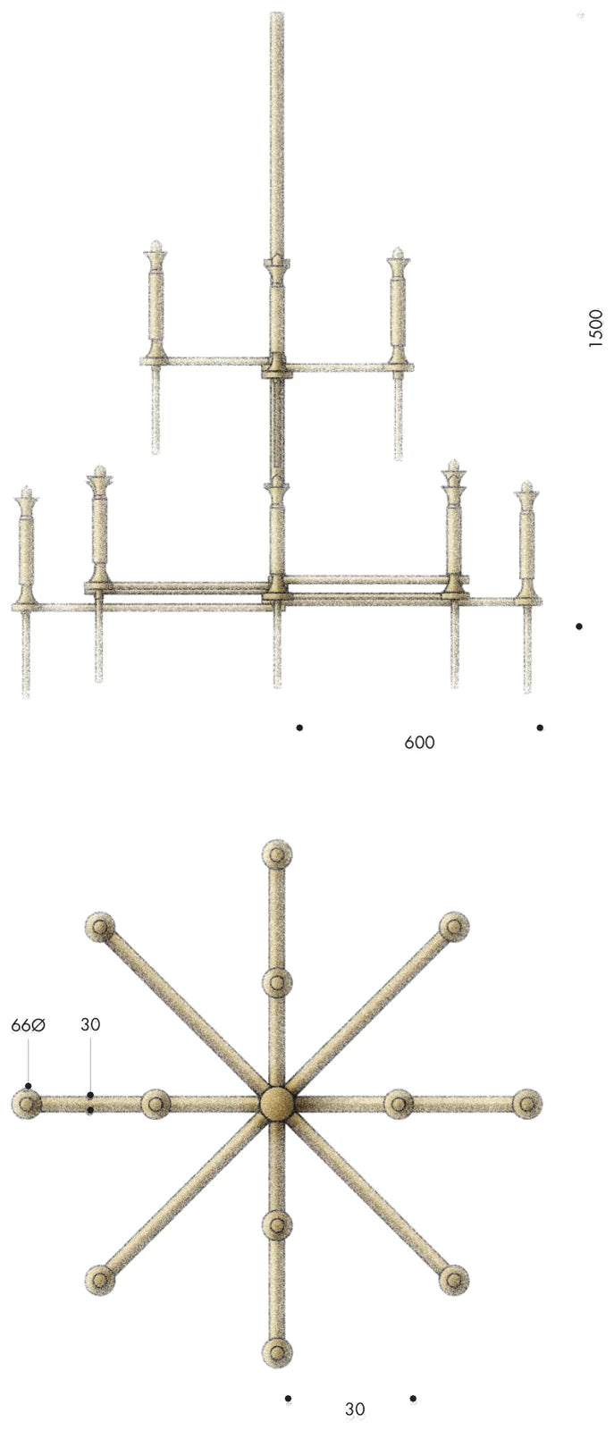 disegno tecnico di serenissima sospensione